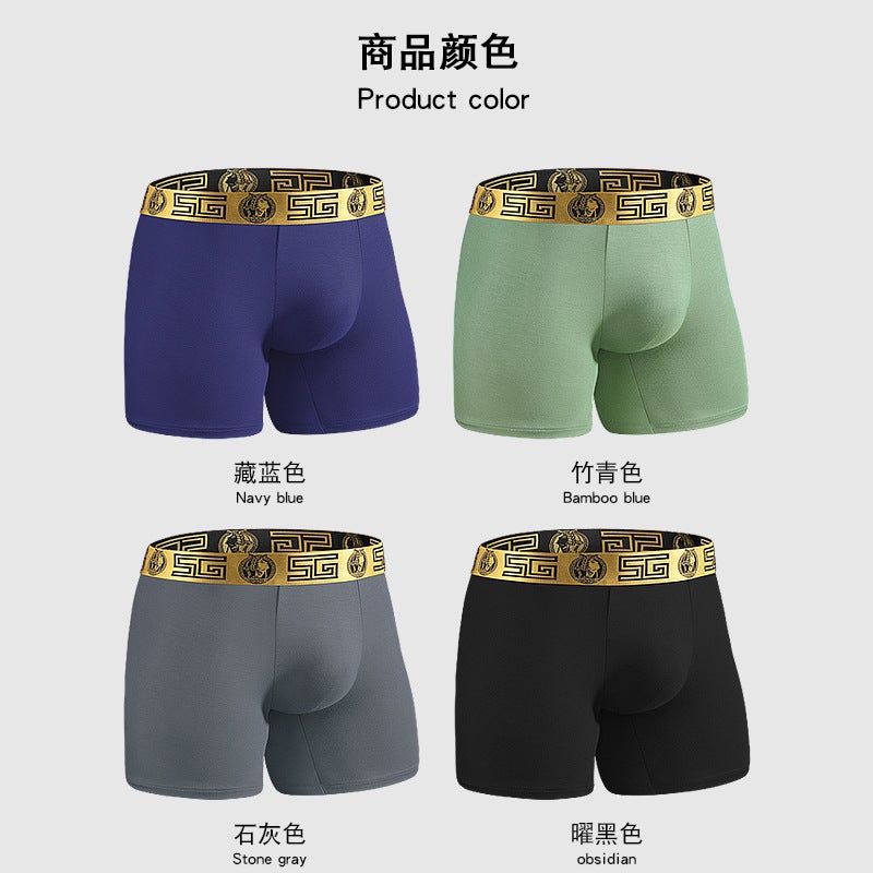 Factory Men'S Boxer Briefs Modal Breathable Antibacterial Fat Pants Lengthened And Widened Anti-Wear Leg Boxers - Image 3